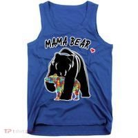 Autism Awareness Moma Bear Tank Top thumb 0