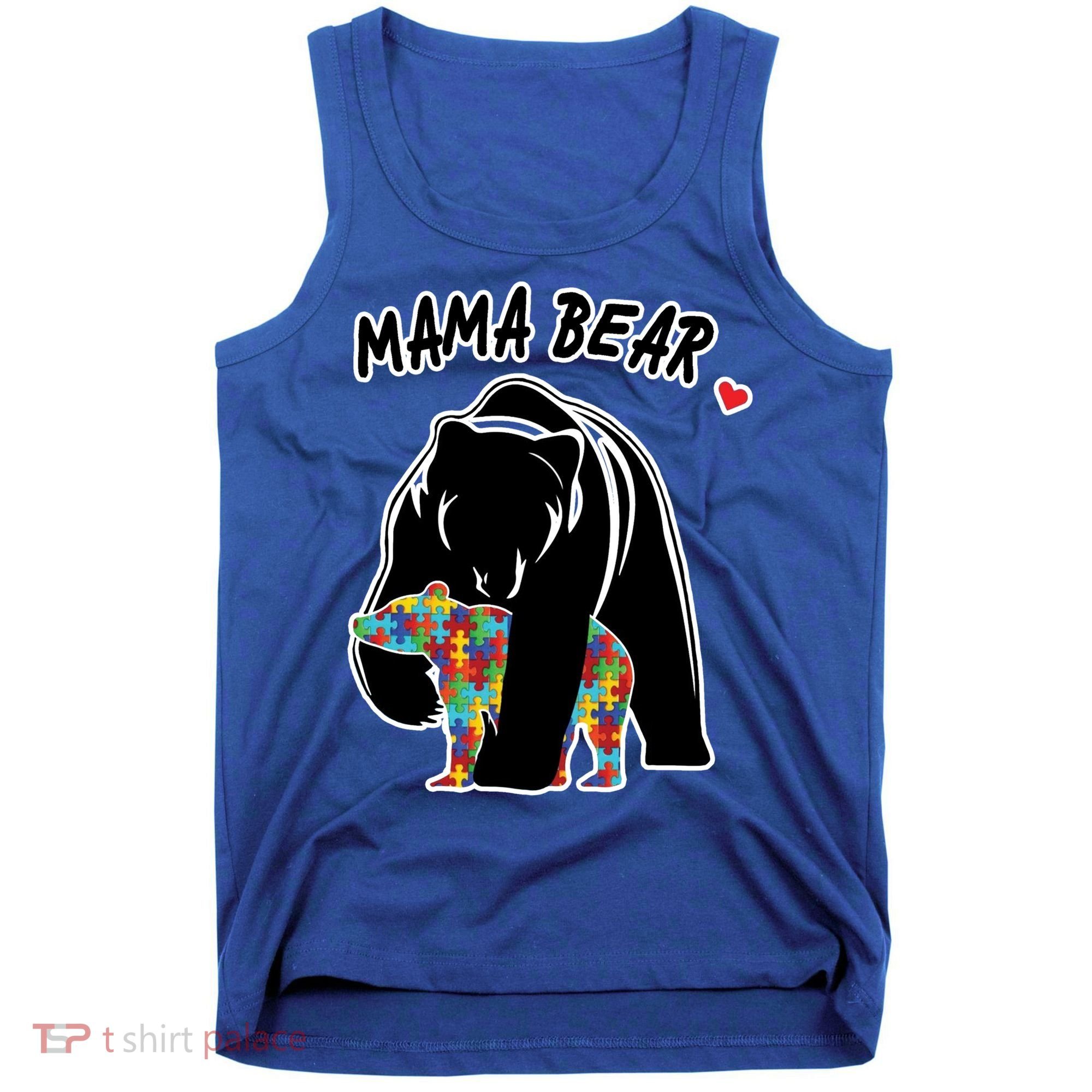 Autism Awareness Moma Bear Tank Top