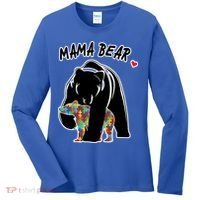 Autism Awareness Moma Bear Women's Long Sleeve Shirt thumb 0