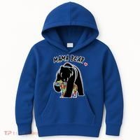 Autism Awareness Moma Bear Kids Hoodie thumb 0