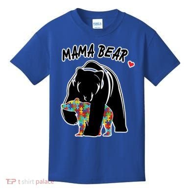 Autism Awareness Moma Bear Kids T-Shirt