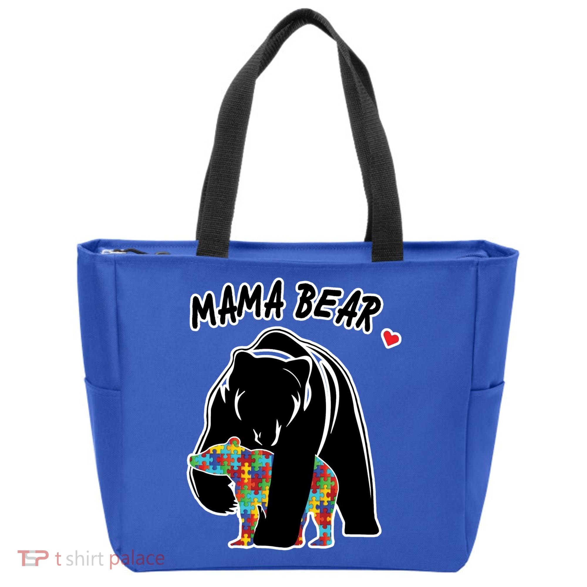 Autism Awareness Moma Bear Tote Bag