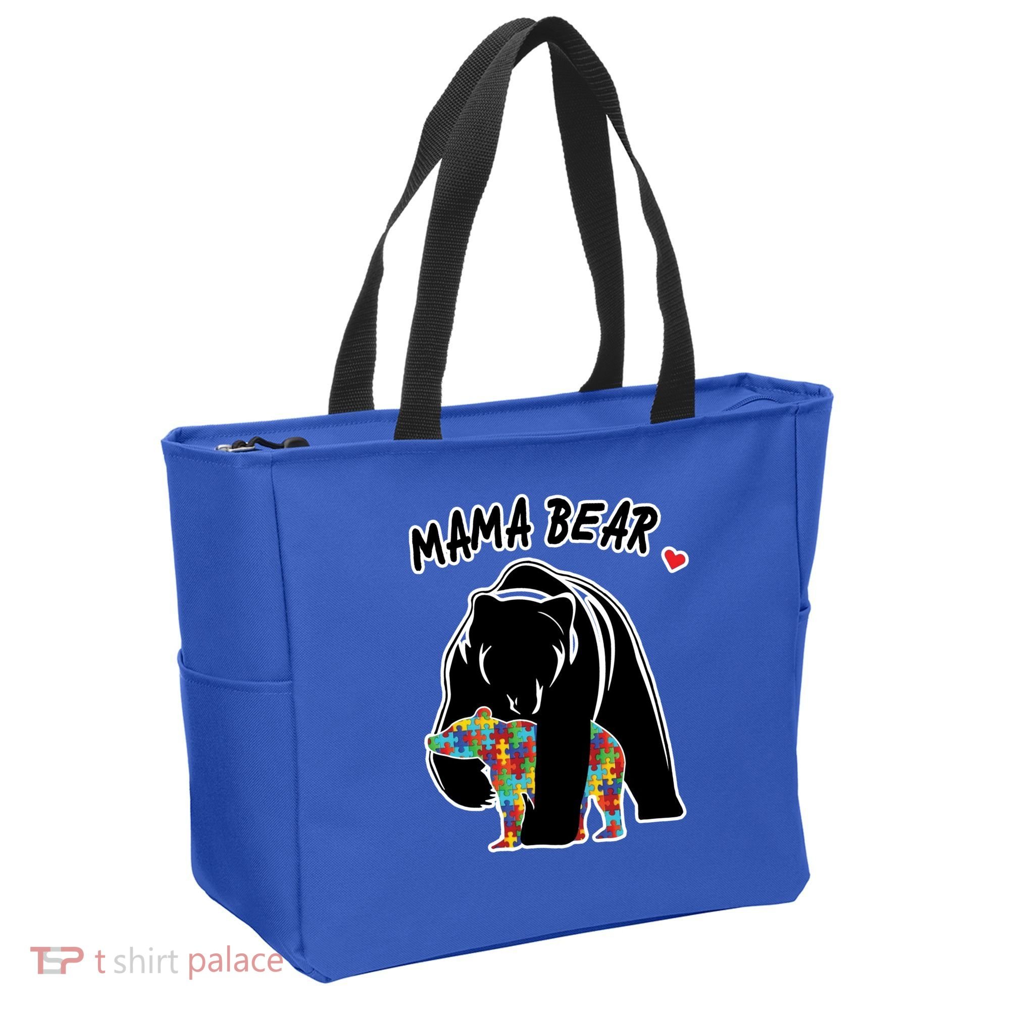 Autism Awareness Moma Bear Tote Bag