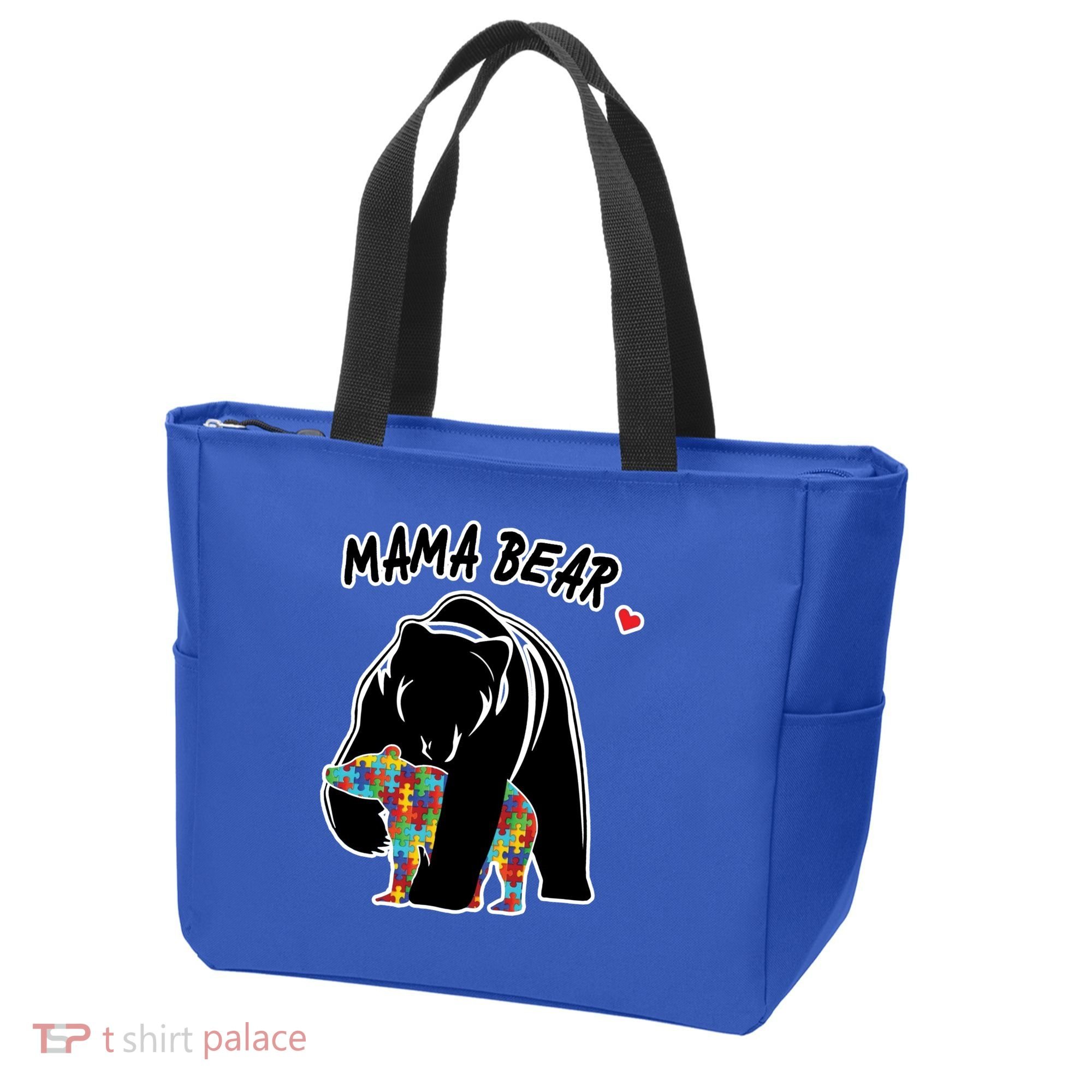 Autism Awareness Moma Bear Tote Bag