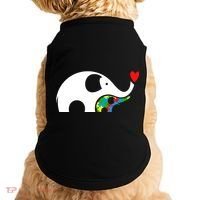 Autism Awareness Mother Baby Elephant  Doggie Tank thumb 0