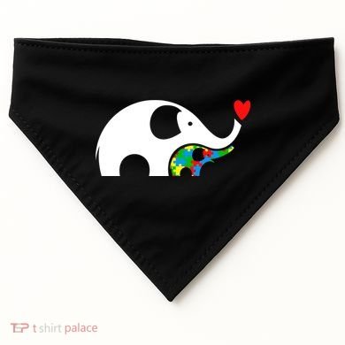 Autism Awareness Mother Baby Elephant  USA-Made Doggie Bandana