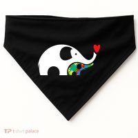 Autism Awareness Mother Baby Elephant  USA-Made Doggie Bandana thumb 0