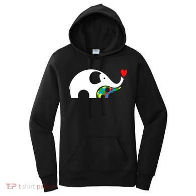Autism Awareness Mother Baby Elephant  Women's Hoodie