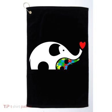 Autism Awareness Mother Baby Elephant  Golf Towel