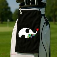 Autism Awareness Mother Baby Elephant  Golf Towel thumb 2