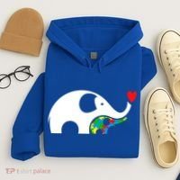 Autism Awareness Mother Baby Elephant  Hoodie thumb 4