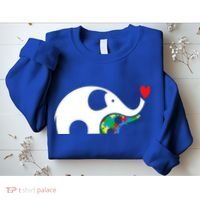 Autism Awareness Mother Baby Elephant  Sweatshirt thumb 2
