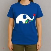 Autism Awareness Mother Baby Elephant  T-Shirt thumb 4