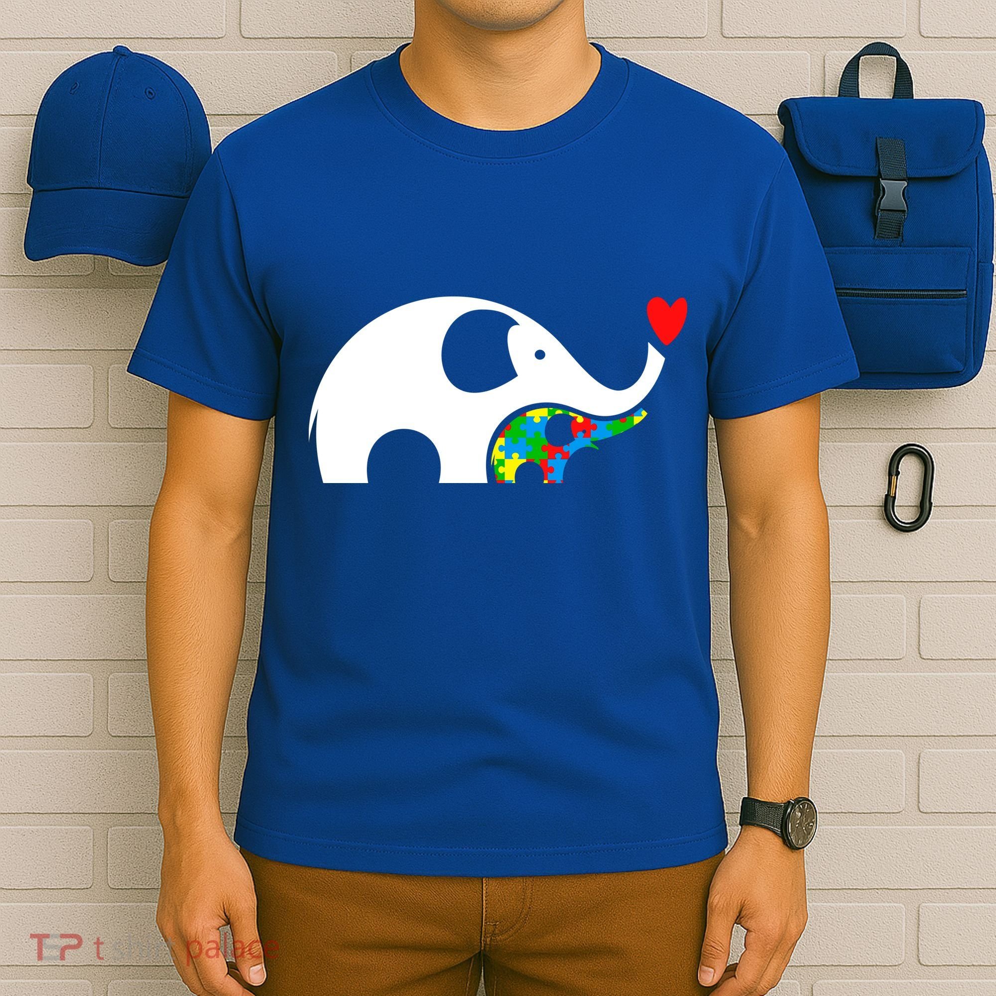Autism Awareness Mother Baby Elephant  T-Shirt