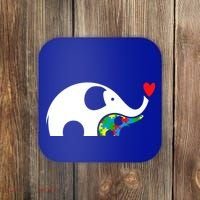 Autism Awareness Mother Baby Elephant  Coaster thumb 0