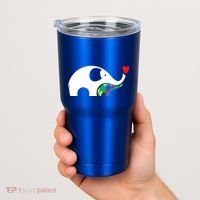 Autism Awareness Mother Baby Elephant  Tumbler thumb 2