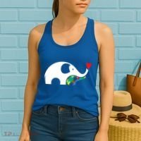 Autism Awareness Mother Baby Elephant  Women's Tank Top thumb 2