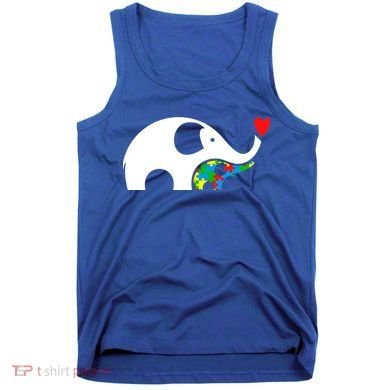 Autism Awareness Mother Baby Elephant  Tank Top