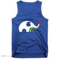 Autism Awareness Mother Baby Elephant  Tank Top thumb 0