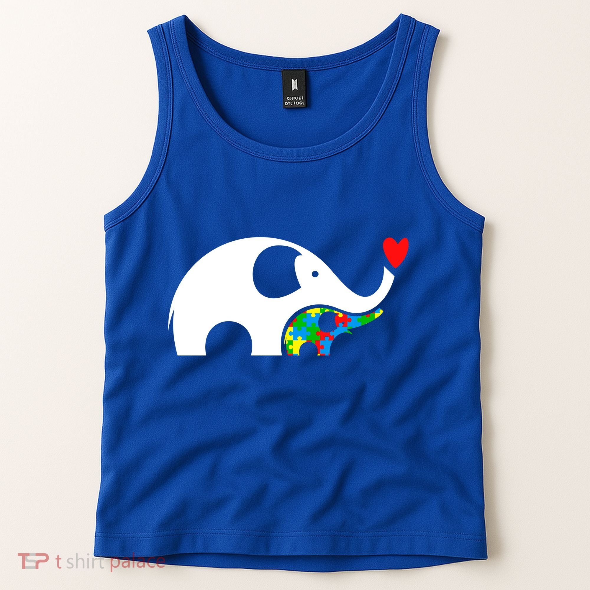 Autism Awareness Mother Baby Elephant  Tank Top