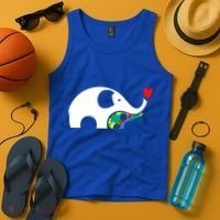 Autism Awareness Mother Baby Elephant  Tank Top thumb 4