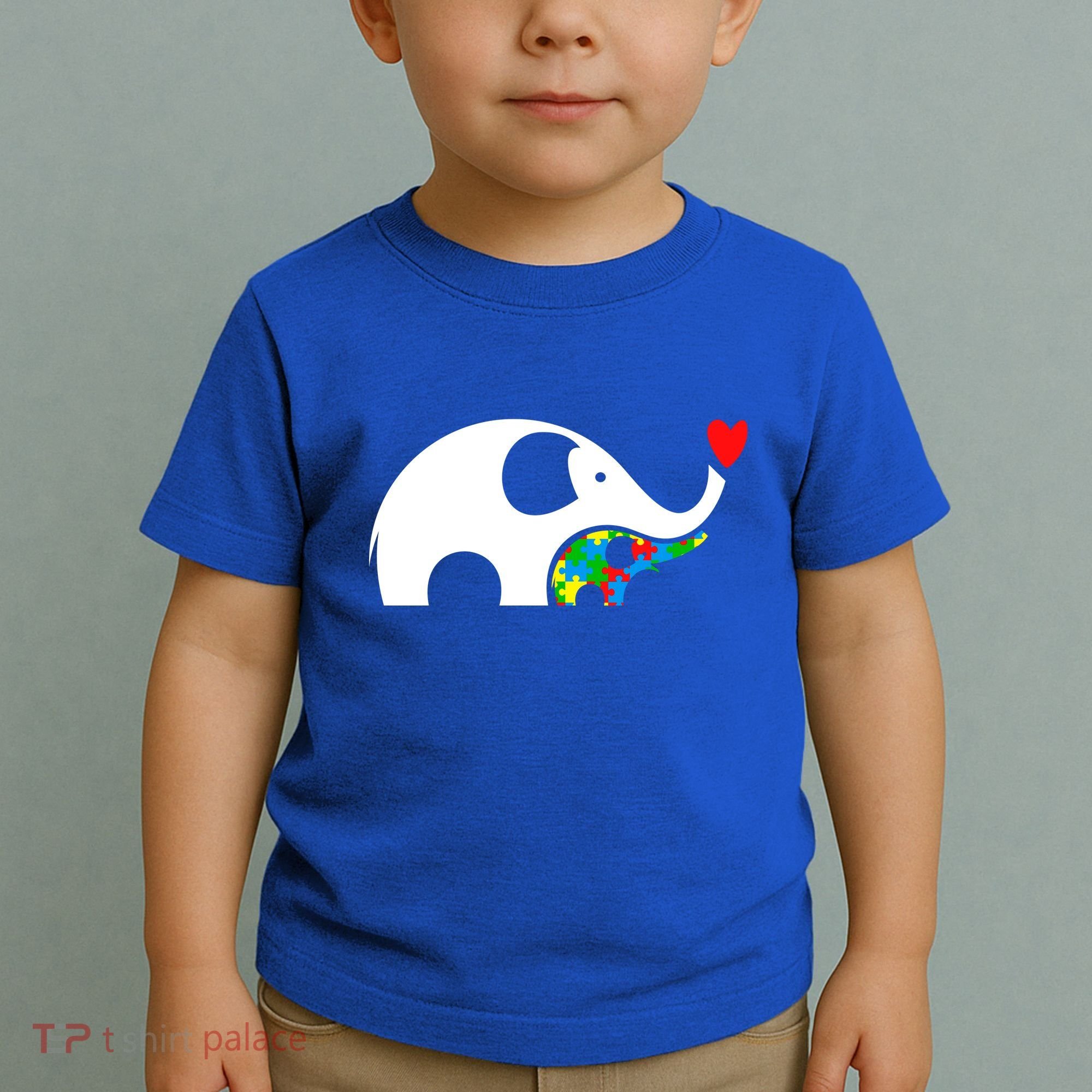 Autism Awareness Mother Baby Elephant  Toddler T-Shirt