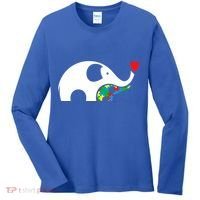 Autism Awareness Mother Baby Elephant  Women's Long Sleeve Shirt thumb 0
