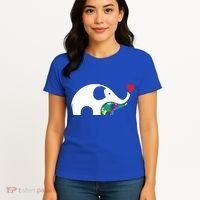 Autism Awareness Mother Baby Elephant  Women's T-Shirt thumb 4