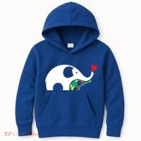 Autism Awareness Mother Baby Elephant  Kids Hoodie thumb 0