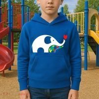 Autism Awareness Mother Baby Elephant  Kids Hoodie thumb 2