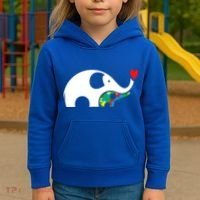 Autism Awareness Mother Baby Elephant  Kids Hoodie thumb 3