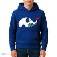 Autism Awareness Mother Baby Elephant  Kids Hoodie thumb 4