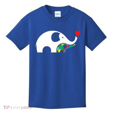 Autism Awareness Mother Baby Elephant  Kids T-Shirt