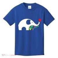 Autism Awareness Mother Baby Elephant  Kids T-Shirt thumb 0