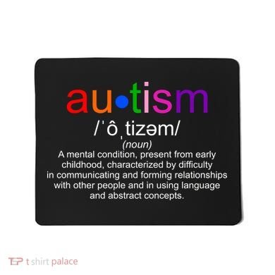Autism Awareness Noun Definition Mousepad