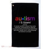 Autism Awareness Noun Definition Golf Towel thumb 0