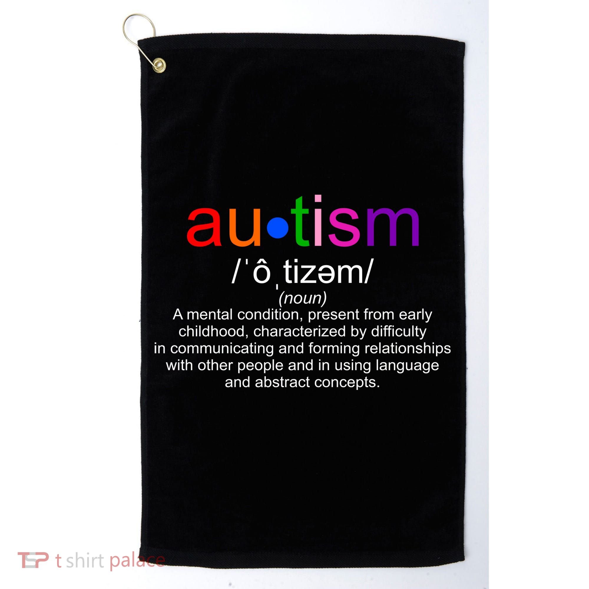 Autism Awareness Noun Definition Golf Towel