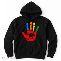 Autism Awareness Painted Hand Puzzle Piece Hoodie thumb 0