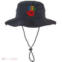 Autism Awareness Painted Hand Puzzle Piece Bucket Hat thumb 0