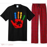 Autism Awareness Painted Hand Puzzle Piece Pajama Set thumb 0
