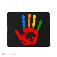 Autism Awareness Painted Hand Puzzle Piece Mousepad thumb 0