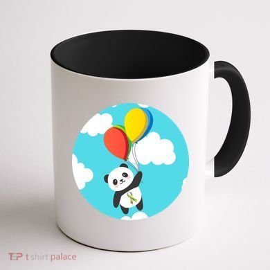 Autism Awareness Panda Bear Coffee Mug back