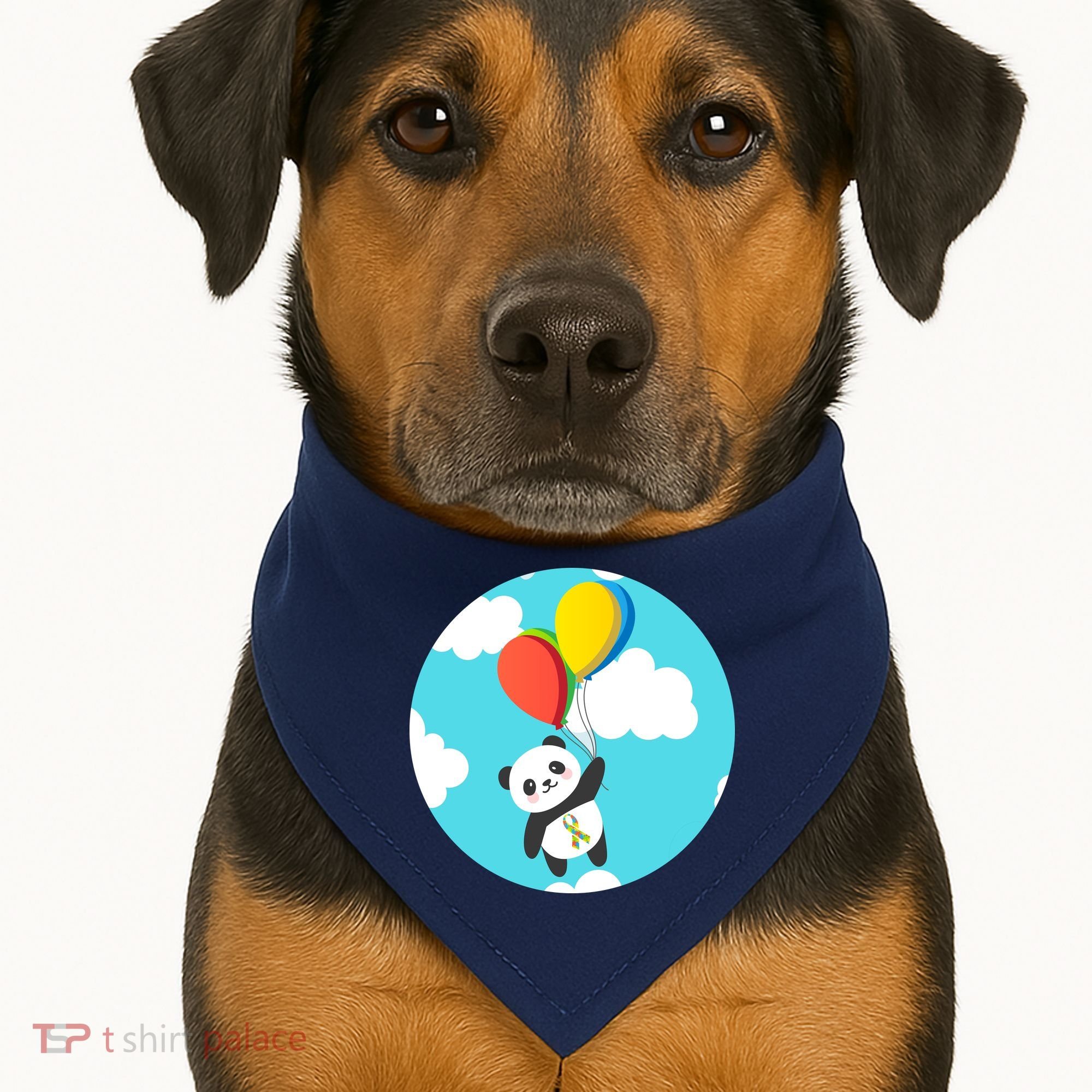 Autism Awareness Panda Bear USA-Made Doggie Bandana