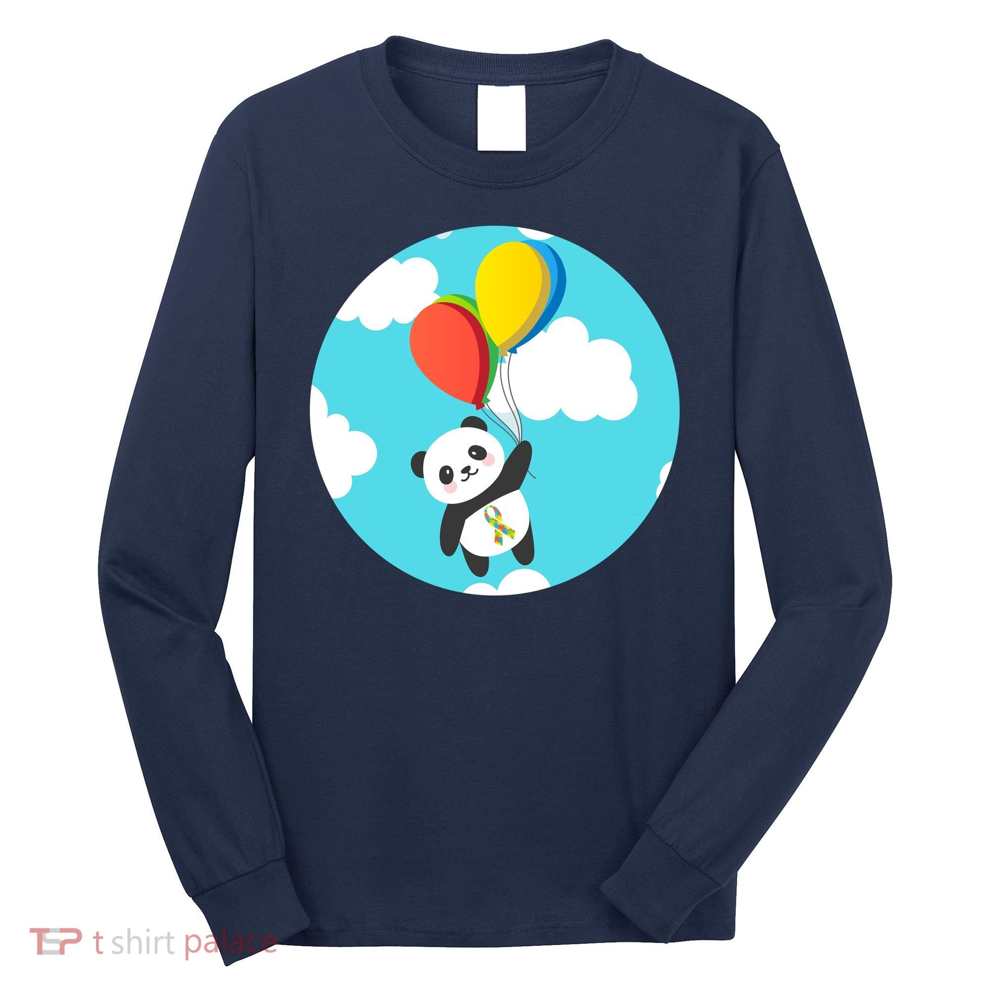 Autism Awareness Panda Bear Long Sleeve Shirt