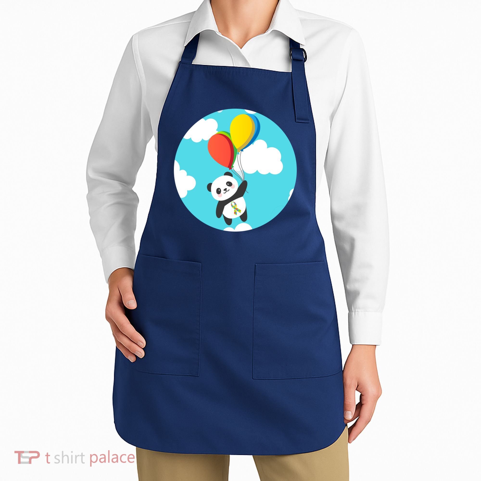 Autism Awareness Panda Bear Apron