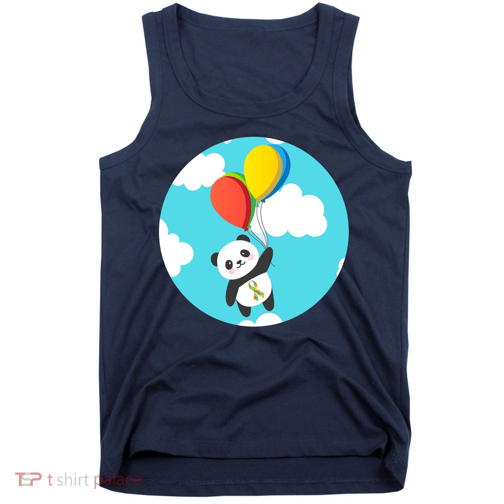 Autism Awareness Panda Bear Tank Top