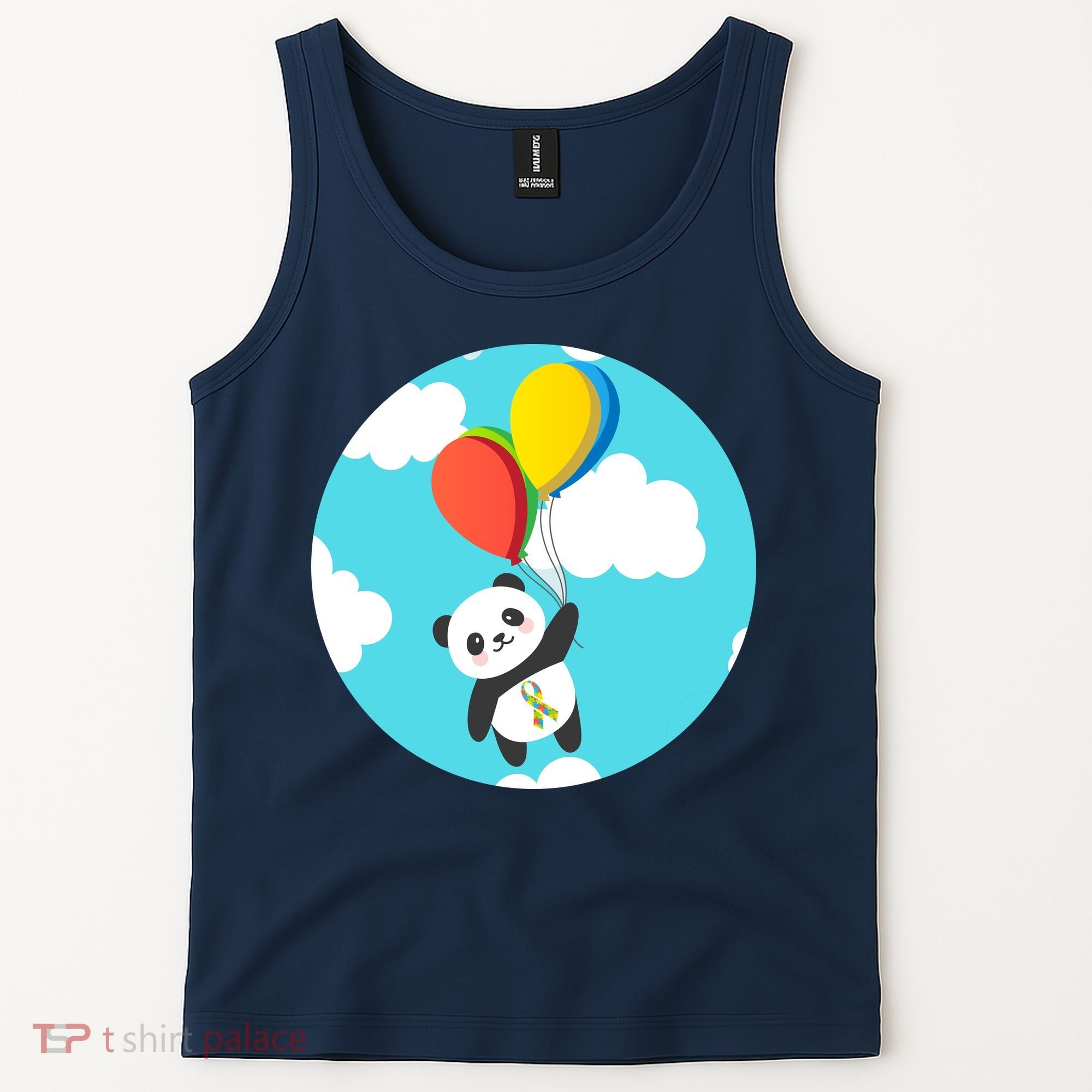 Autism Awareness Panda Bear Tank Top