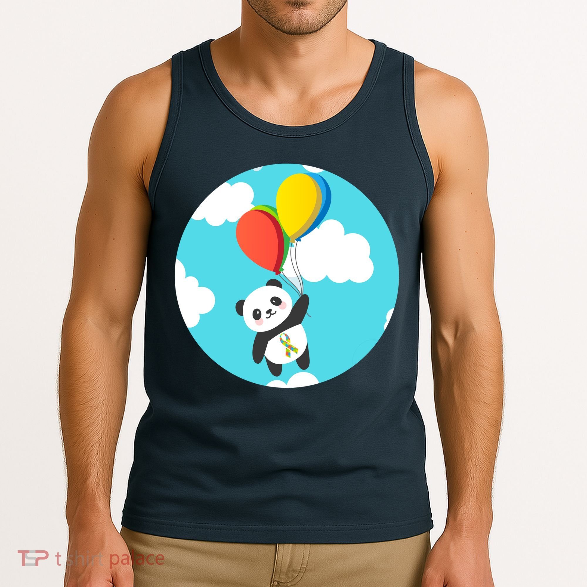 Autism Awareness Panda Bear Tank Top