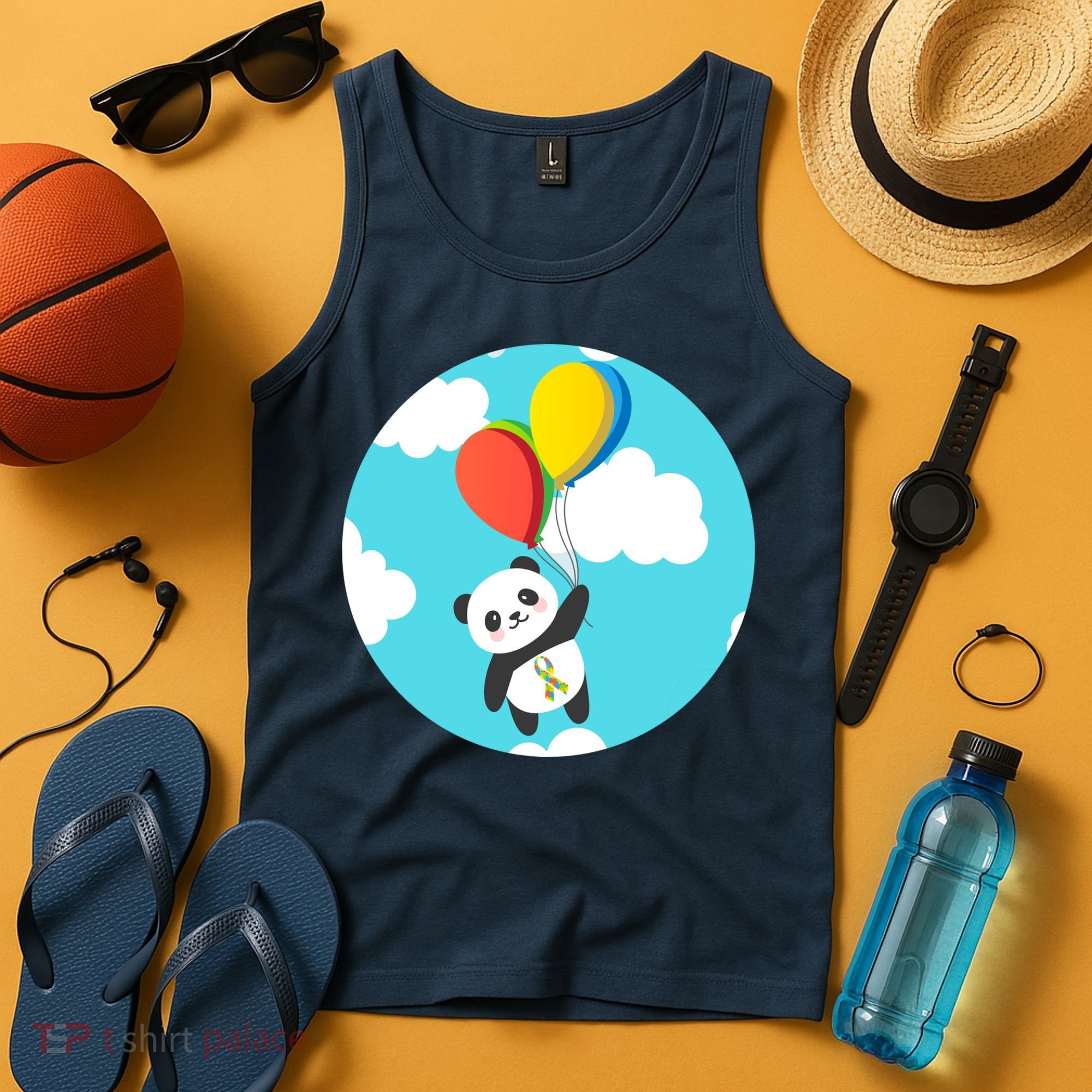 Autism Awareness Panda Bear Tank Top