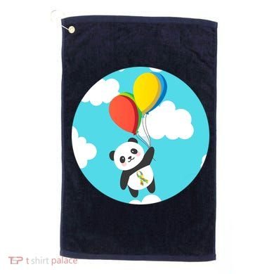 Autism Awareness Panda Bear Golf Towel